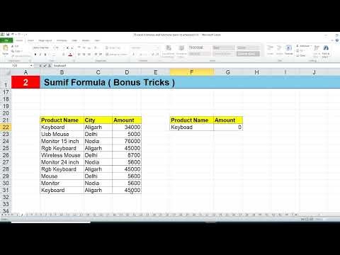 Day 2 Sumif Formula | Sumif formula in excel | Sumif formula in microsoft excel | Excel formula
