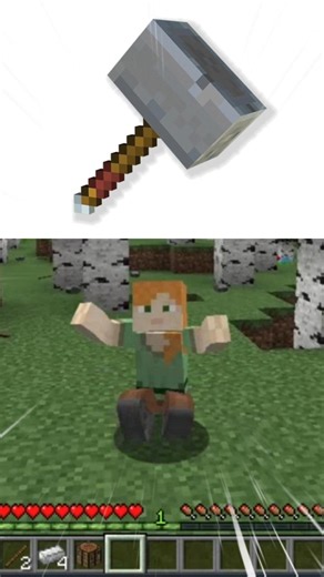 ASÍ SE HACE UN MARTILLO EN MINECRAFT #minecraft #martillo #viral #amigos