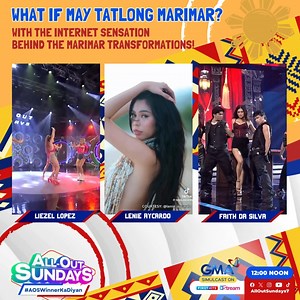 63K views · 100 reactions | MARIMAR, AW! Abangan ang Marimar inspired performance nina Liezel Lopez, Faith Da Silva at ang internet sensation na si Lenie Aycardo! #AOSWinnerKaDiyan #AllOutSundays | Sundays at 12 NOON on GMA | All-Out Sundays | Facebook