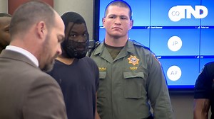 Deobra Redden walked into Clark County District Court Judge Mary Kay Holthus' courtroom wearing, shackles, a spit mask and gloves while handcuffed for his sentencing for a felony battery charge stemming from a baseball bat attack last in 2023. Redden made headlines last week when he attacked the Las Vegas judge. READ MORE: https://thenationaldesk.com/top-videos/man-who-lunged-at-judge-during-sentencing-hearing-expected-to-appear-before-same-judge-clark-county-district-court-mary-kay-holthus-deob