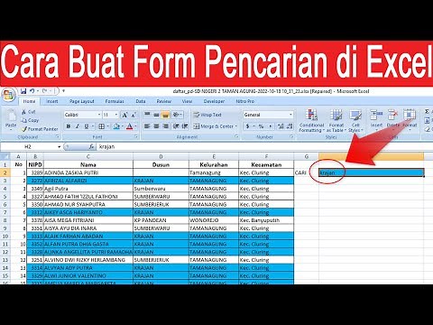 How to create a data search form in Excel