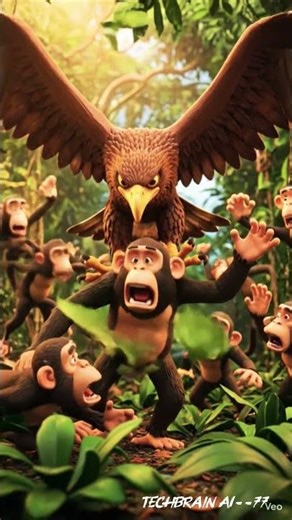 #eagle and monkeys shorts reel ✨😱 #shorts #viral #trending #funny #cartoon # trending #shorts ✨