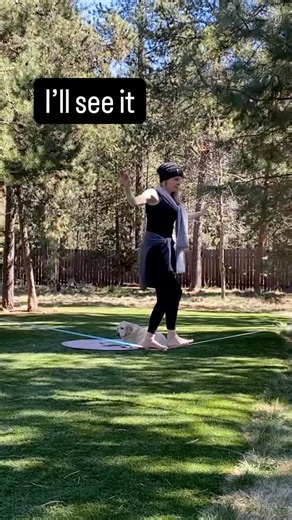 Reprogramming old beliefs | Yoga on Slackline #balance #yogalife #slackline #shorts