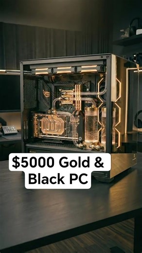 Building a Minimalist Black & Gold Gaming PC ⚡ Satisfying Build #custompc #gamingpc #gamingrig