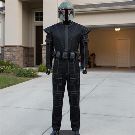 Star Wars Boba Fett Cosplay Black Flight Suit | Mandalorian Inspired Outfit for Conventions - Etsy