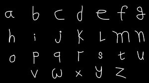 Small Alphabet Latter Hand Drawn Animation Scribble Animated On Alpha Channel. English 26 Small Alphabet Latter Animated On Transparent Background, Scrabble Animated Hand Drawn Alphabet Animated