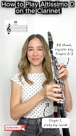 🎶How to Play Altissimo D on the Clarinet #clarinet #howtoplayclarinet #shorts