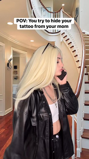 92K views · 6.7K reactions | POV: You try to hide your tattoo from your mom. #pov #funny #comedy #skit #mom #tattoo | Mikaela Happas | Facebook