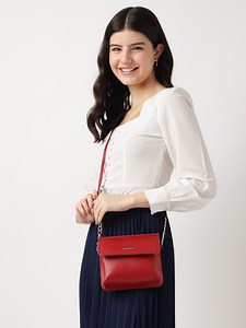 Buy Fastrack Women Solid Structured Sling Bag -  - Accessories for Women