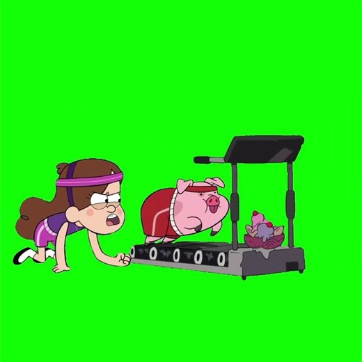 Mabel - cerdo trotador! meme - Green Screen
