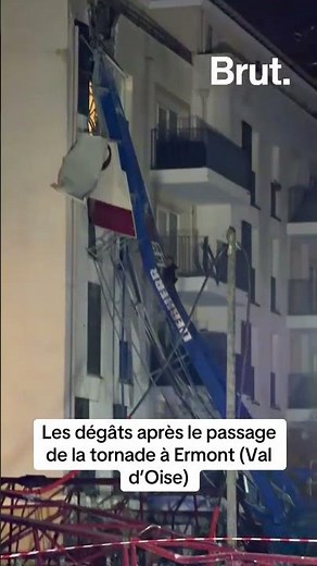 Les dégâts après le passage de la tornade à Ermont Val d’Oise.