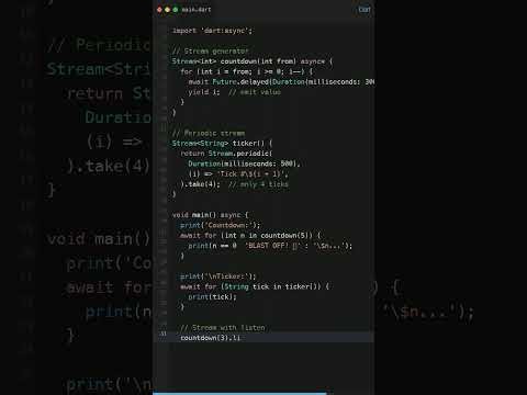 Dart Streams — Continuous Data Flow! — Complete Guide with Examples