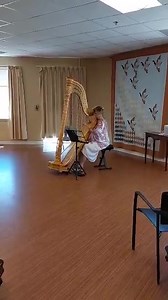61 reactions · 10 comments | Some of the residents are enjoying their first gathering in the Village Hall in a long time....and here we have an angel playing the harp....Gianetta Baril- Freelance sols Harpist ! | Windsor Elms Village | Facebook