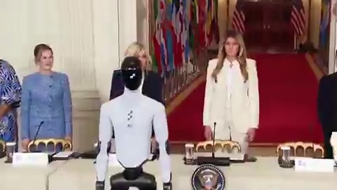 First Lady Melania Trump with Figure 03.Drop a ❤️, if you agree Melania Trump is the most beautiful First Lady in modern history.