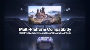 ECHTPower Wireless PC Gaming Controller with TFT Screen, Hall-Effect Joysticks No Drift, 1000Hz Polling, Dual Hall Triggers, Turbo & RGB, Multi-Platform PC Controller for Windows/Switch/Android/iOS