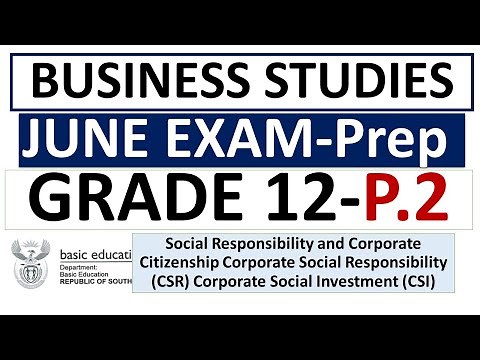 P.2 BUSINESS STUDIES P.2 GRADE 12 FINAL REVISION BUSINESS STUDIES GRADE 12 PAPER 2 THUNDEREDUC
