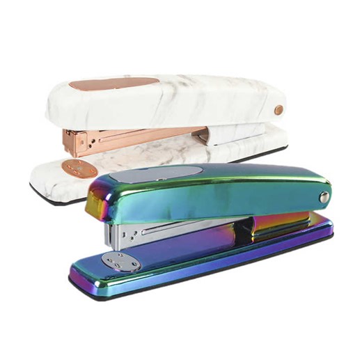 Whole Metal Heavy Duty Stapler Spring Powered Stapler No-Jam Desktop Office Staplers With Non-Slip Base 25 Sheets Capacity