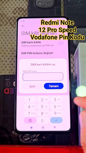 Redmi Note 12 Pro Speed sim pin kodu nasıl kapatılır.📱
