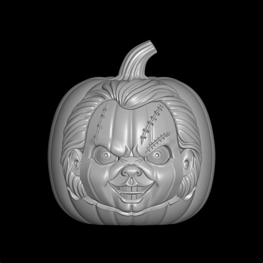 Halloween Chucky Pumpkin STL-Datei für den 3D-Druck - Etsy.de