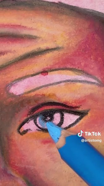 Realistic Santa Drawing with Red Art Techniques