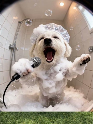 🛁樂樂洗澡開演唱會💖！哈瓦那犬巨星降臨 🎤🐶 LeLe’s Bath Time Concert! Havanese Star #shorts #樂樂 #哈瓦那犬