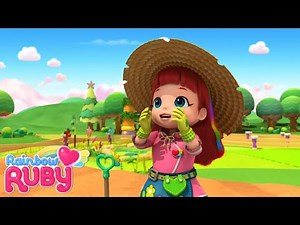 Farm Fun // Tummy Trouble 🌈 Rainbow Ruby | Kids Toys and Songs
