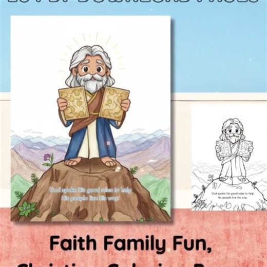Moses Coloring Pages for Kids | Bible Lessons on Leadership, Deliverance & Obedience for Christians