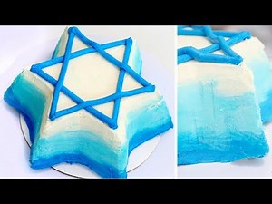 STAR OF DAVID OMBRE CAKE | HANUKKAH CAKE | STAR OF DAVID CAKE RECIPE