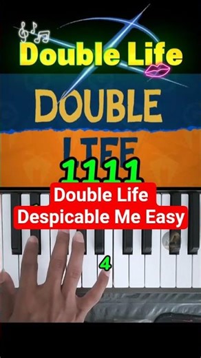 Double Life Despicable Me Easy Piano Tutorial #shorts #pianotutorial