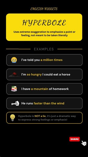 Hyperbole in English | Easy Explanation with Examples