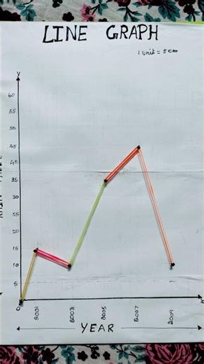 Line graph 📈📉 working model |Maths project |School Project|Data handling