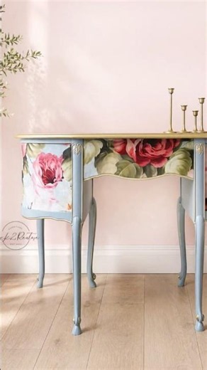 Vintage Chic Vanity Makeover | See Decoupage Ideas We Have For Upcyclers!