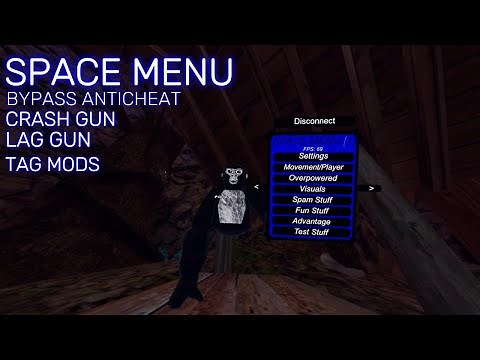 Best Gorilla Tag Mod Menu | Space Menu | Undetected Crash Gun