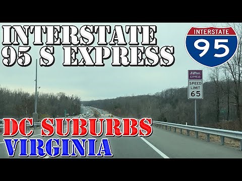 I-95 South Express Lanes - Washington DC Suburbs - Northern Virginia - 4K Highway Drive