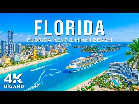 Florida 4K Drone Footage | INSANE Atlantic Coast Miami Beach, Keys & Turquoise Ocean Escape