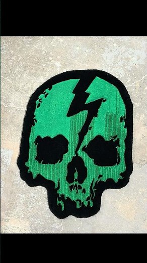 Born Scum Custom Rug 💚💀🧶 #art #tufting #custom #bornscum