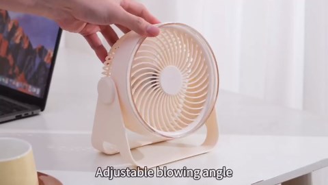 CIBAIL Brushless Motor Desk Fan, 7-Inch Quiet Turbo Table Fan with 5 Speeds, 90° Adjustable Tilt, USB Rechargeable Personal Portable Air Circulator for Home, Office, Bedroom, Kitchen, Outdoor