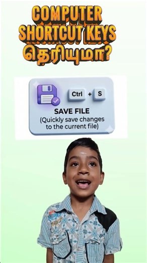 Top Computer Shortcut Keys 🔥 #todaytamilgk #gk #computer #keyboard