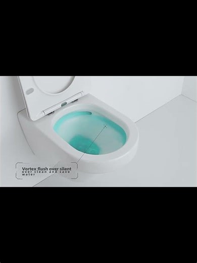 Vortex Flush Ceramic Wall-Hung Toilet: Powerful, Quiet, Water-Efficient & Space-Saving Solution