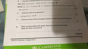 d. Describe a chemical test for an unsaturasurTest. Add...bro... | Filo