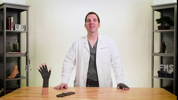 Dr. Frederick's Original Arthritis Compression Gloves for Women & Men - Doctor-Developed Fingerless Hand Support for Arthritis Pain, Carpal Tunnel, Swelling & Poor Circulation - Everyday Wear - Large