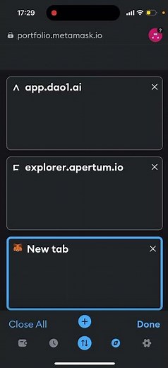 Connecting MetaMask & DAO1 On Mobile