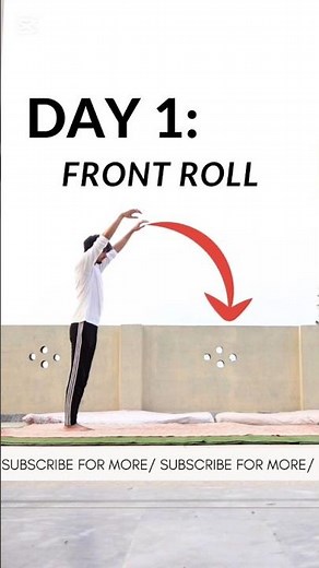 Day 1: Front Roll | Front roll Tutorial ✅👍 #flip #tutorial ‪@hamzas-lifee‬