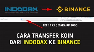 Cara Murah Transfer Koin Kripto dari Indodax ke Binance (TRX & BNB) - EvoTekno