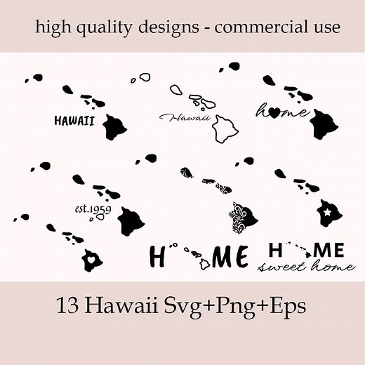 Hawaii SVG Bundle, Silhouette, Hawaii State Clipart, Hawaii Home Svg, Hawaii Outline Png, Vector Shit Design, Hawaii Map State Svg - Etsy