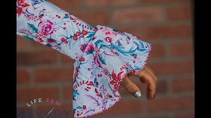 8.1K views · 78 reactions | add a cute flounce sleeve to the end of any top you are sewing. Here's how to create and sew a flounce sleeve. I made a Christmas dress for my daughter with a little extra "fun" Tutorial >> https://lifesewsavory.com/how-to-sew-a-sleeve-flounce/ | Life Sew Savory - Emily Thompson | Facebook