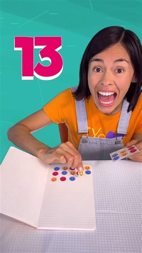 Christina LEARNS to counts stickers😱 1 to 20🔢🇺🇸 🇬🇧 #123andres #kidsvideo #challenge