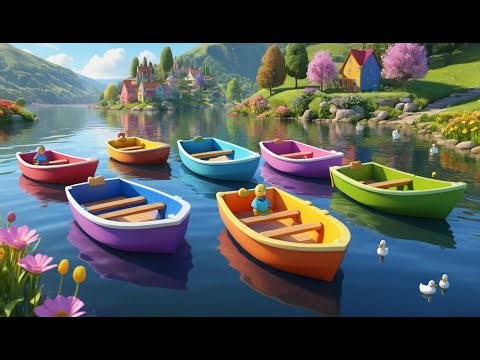 Seven Little Toy Boats Float Float Float | Water Play Song & Counting Rhyme