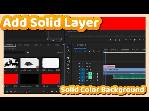 Adobe Premiere pro Tutorial : How to add solid layer | solid background color layer