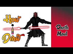 How I Draw DARTH MAUL from STAR WARS the CLONE WARS | ** how to draw darth maul sith black sun **